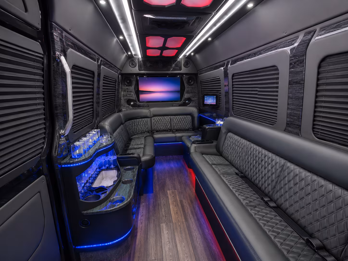 fort myers 15 passenger party bus interior
